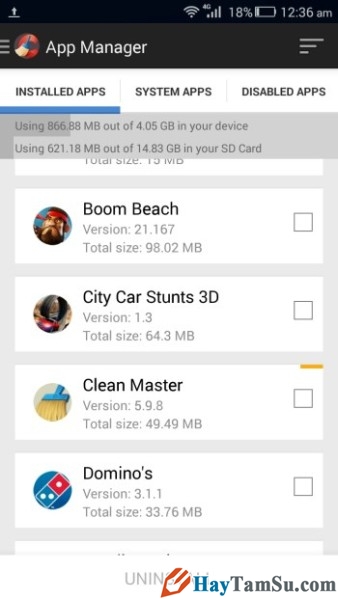 Hình 4 - Tăng tốc độ thiết bị Android với top 3 phần mềm dọn dẹp rác