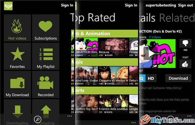 Hình 3 - Những ứng dụng xem Youtube tốt nhất cho Windows Phone