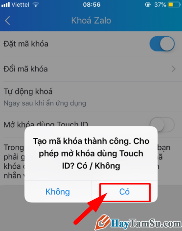 Hướng dẫn đặt mật khẩu cho ứng dụng chat Zalo trên iPhone + Hình 10