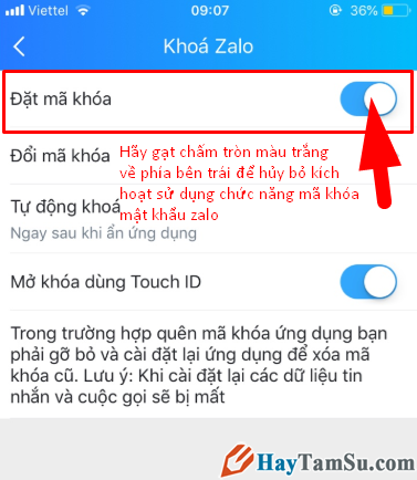 Hướng dẫn đặt mật khẩu cho ứng dụng chat Zalo trên iPhone + Hình 13