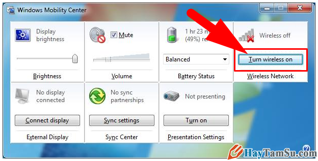 Hướng dẫn cách bật Wifi trên laptop cài hệ điều hành Windows 7 + Hình 5