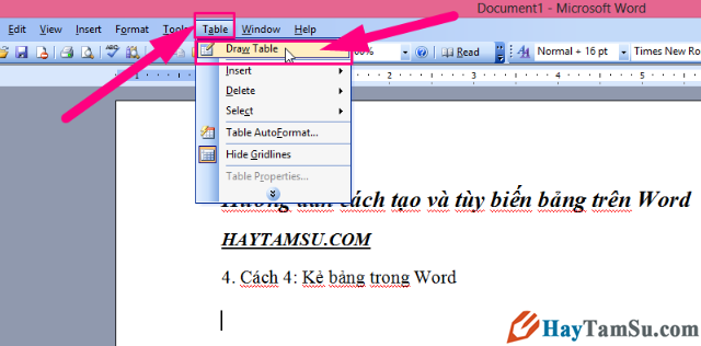 Thủ thuật tạo và tùy biến bảng trong Microsoft Word + Hình 9